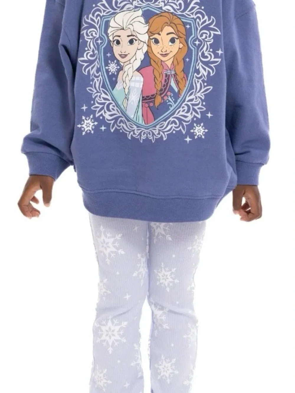 Disney Girls Blue Frozen Elsa & Anna Pajama Set
